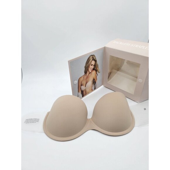 Fashion Forms Backless Strapless Bra Womens Size B Cup Beige Underwire Go Bare - Picture 1 of 9
